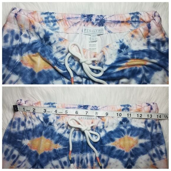 NWOT|PJ Salvage Hello Sunshine Tie Dye Lounge Pants, XS - Picture 7 of 9